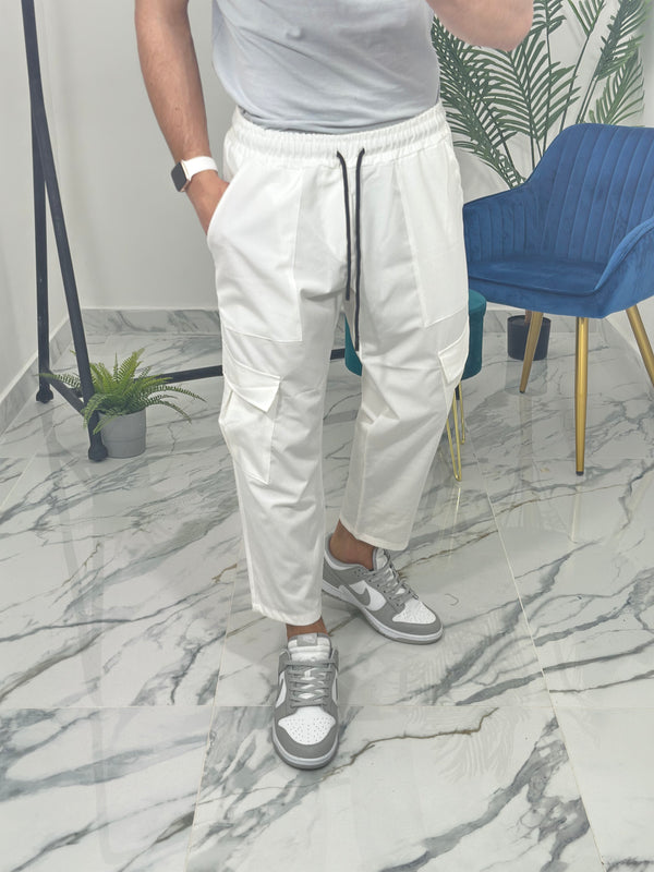 PANTALONI CARGO GL710 col.BIANCO