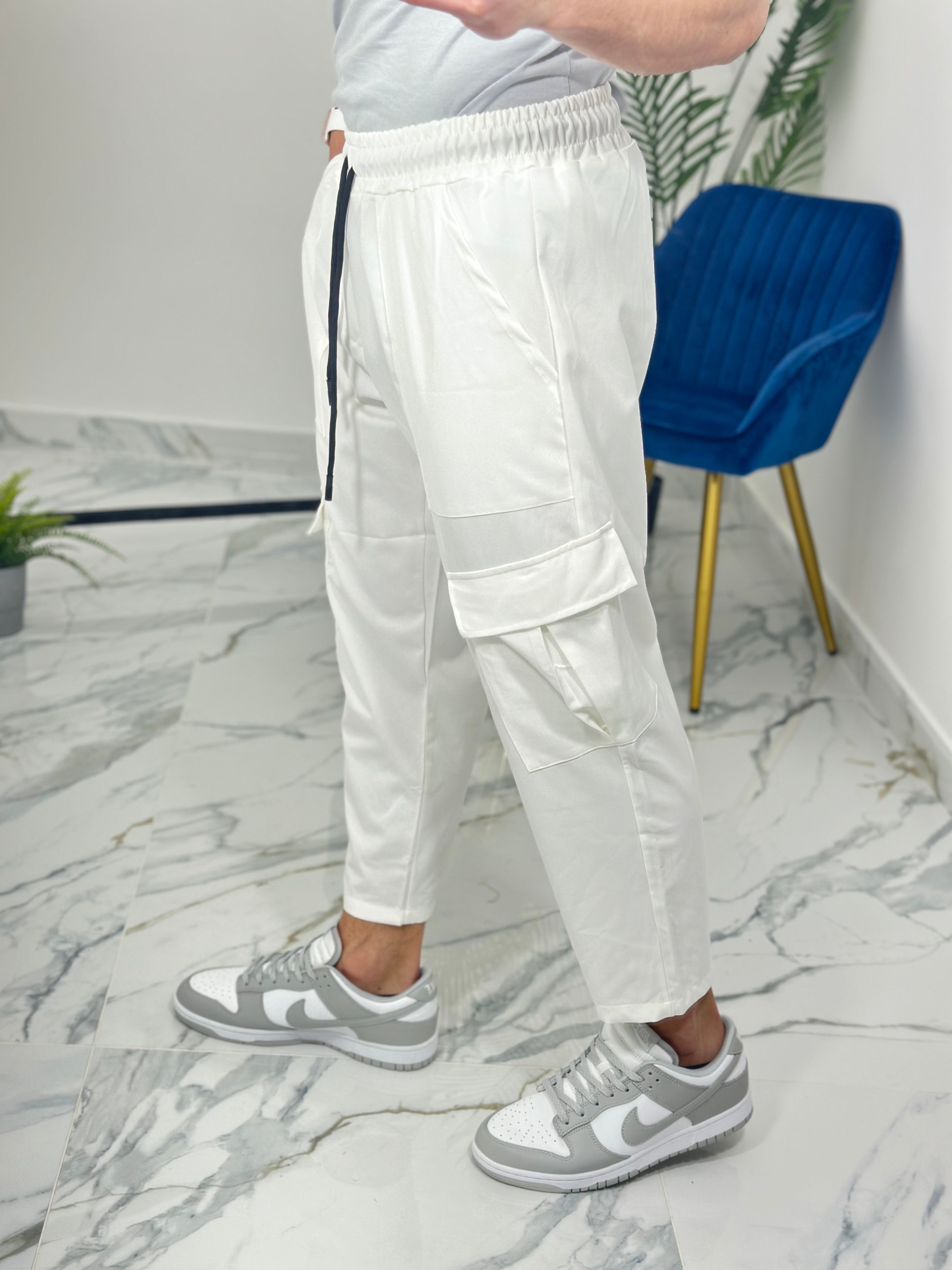 PANTALONI CARGO GL710 col.BIANCO