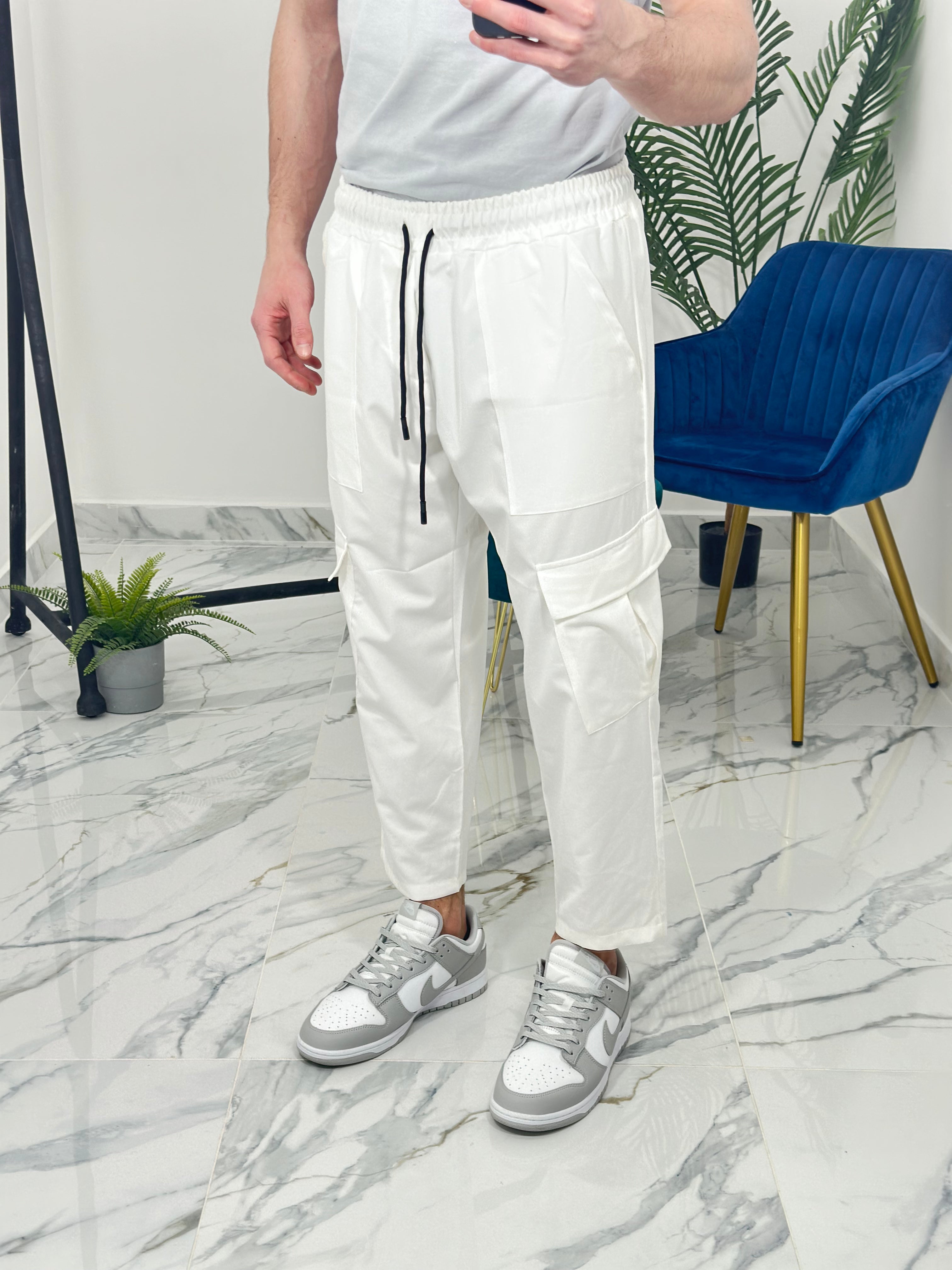 PANTALONI CARGO GL710 col.BIANCO