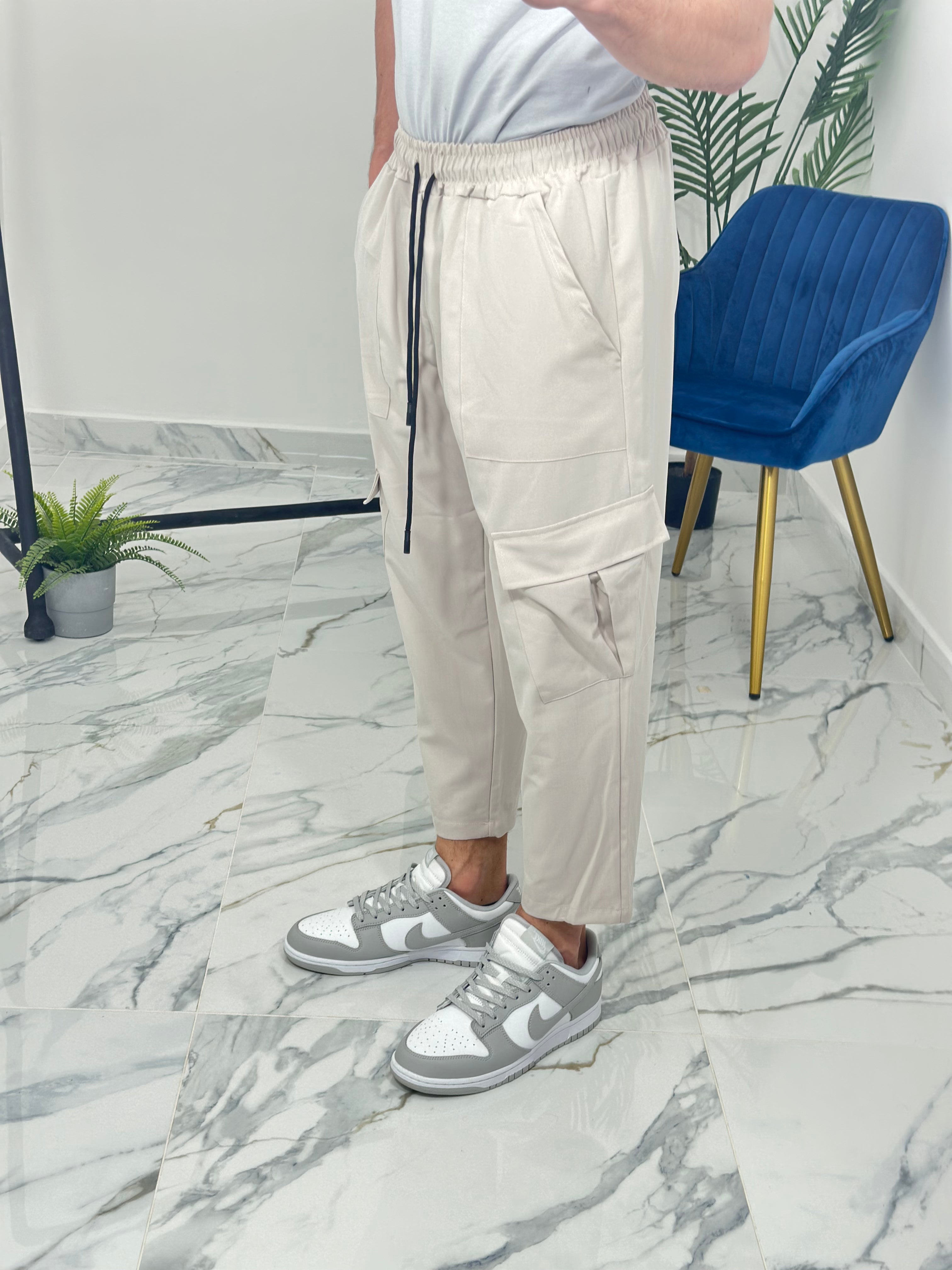 PANTALONI CARGO GL710 col.BEIGE CHIARO