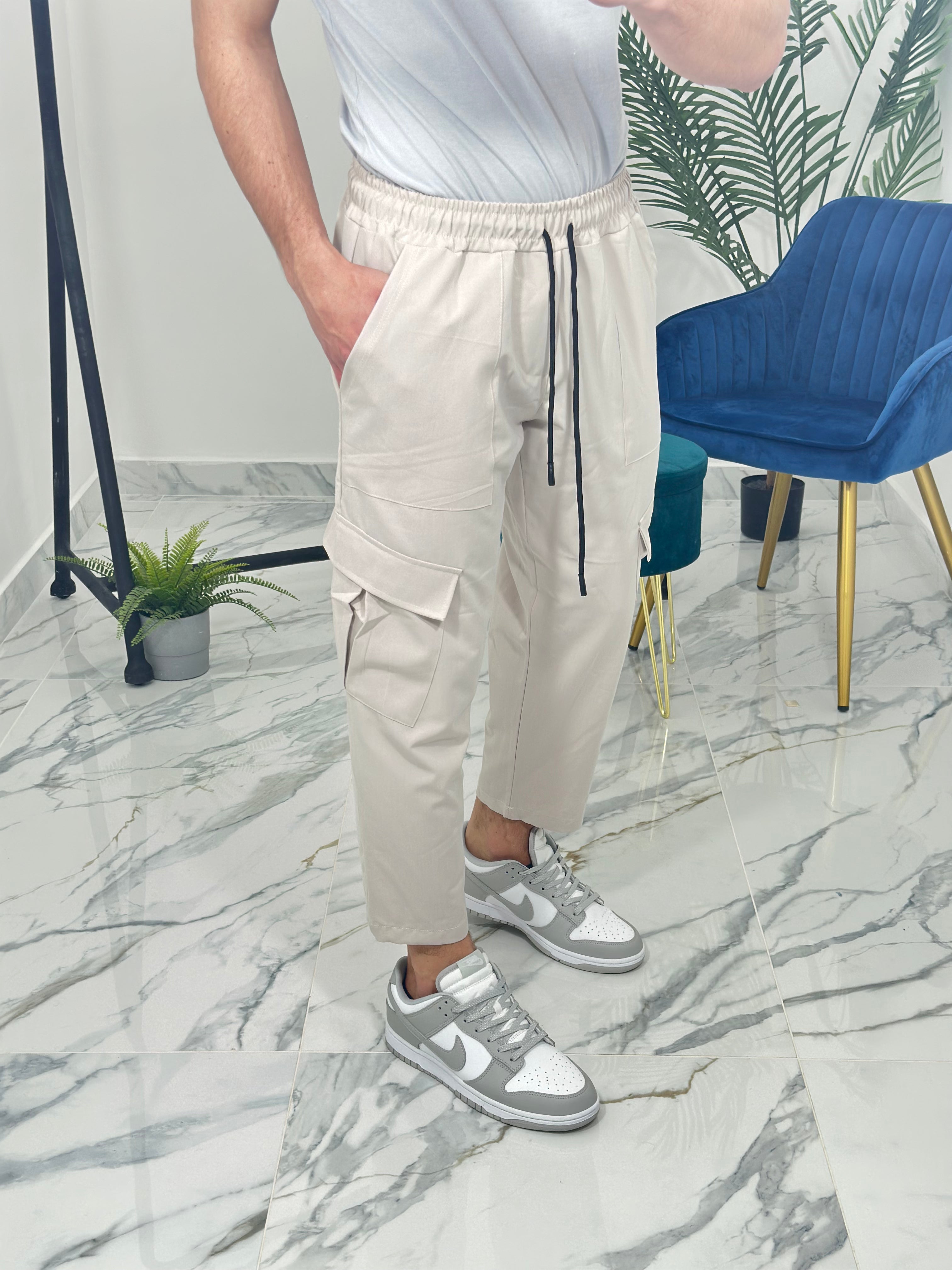 PANTALONI CARGO GL710 col.BEIGE CHIARO