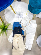 PANTALONI IN LINO UG5000 - col.BIANCO
