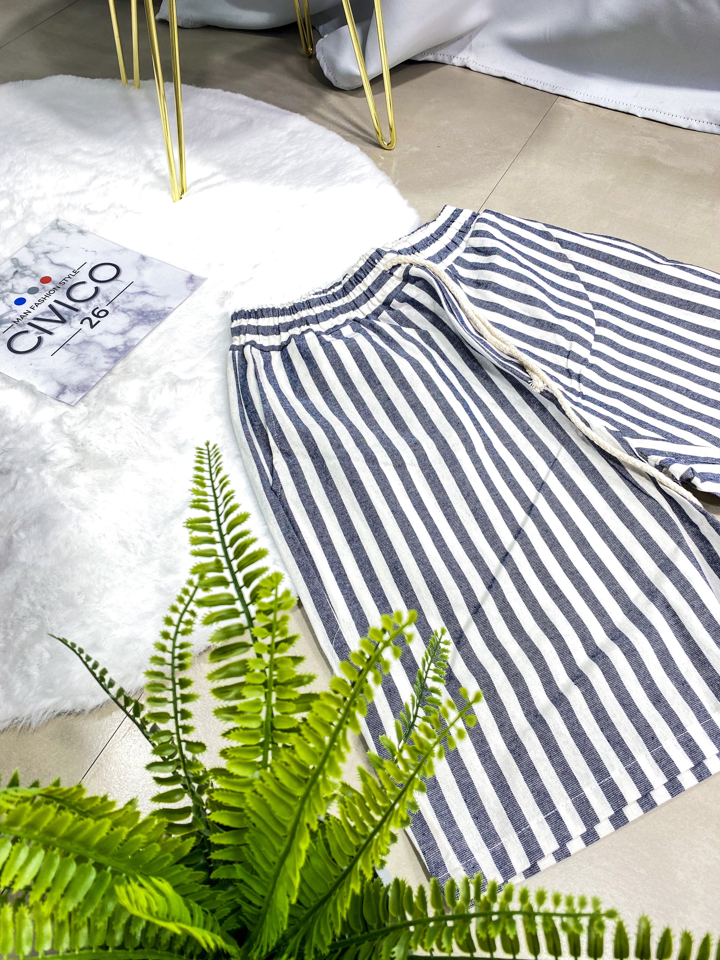 PANTALONCINI A STRISCE Z40 col.BLU