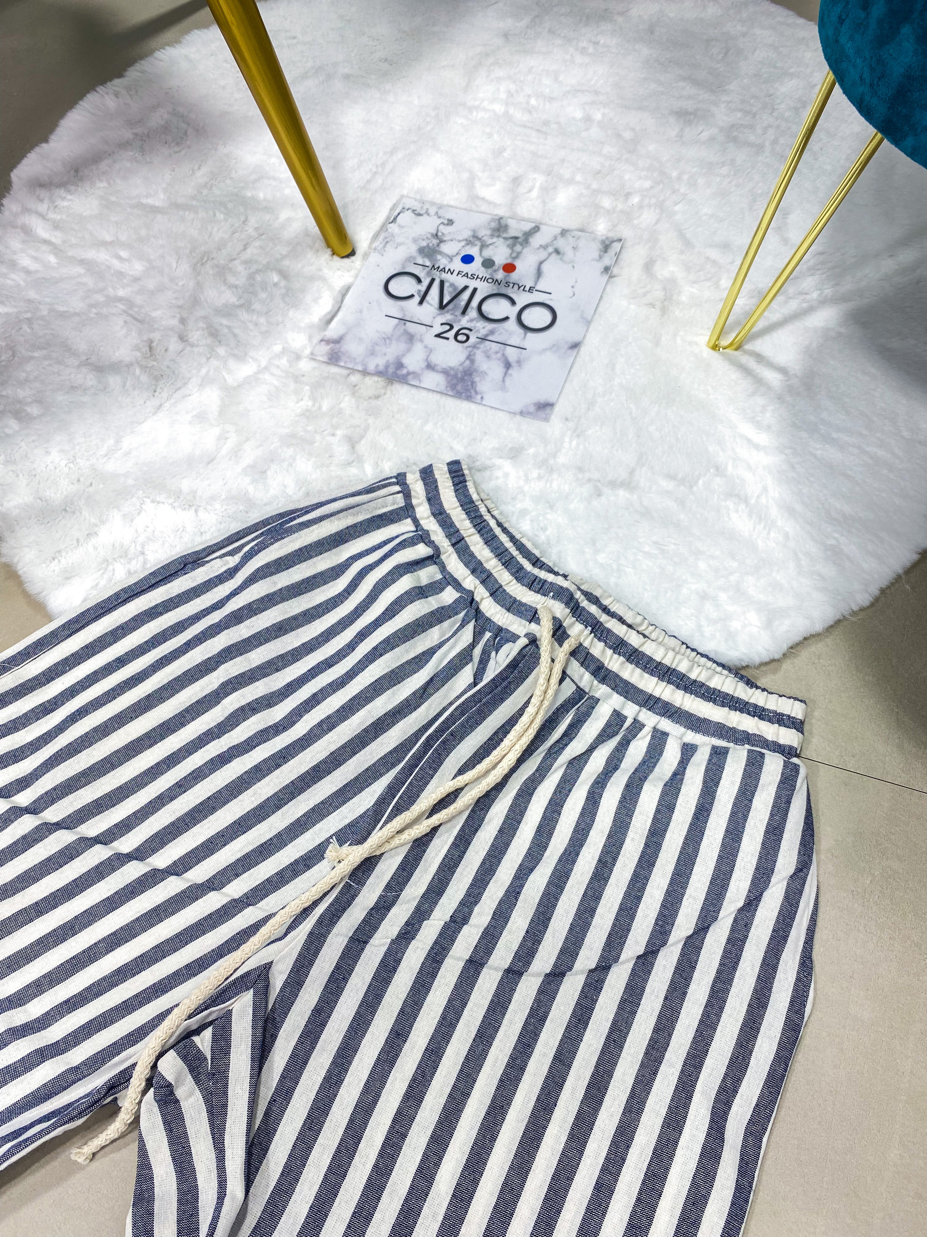 PANTALONCINI A STRISCE Z40 col.BLU