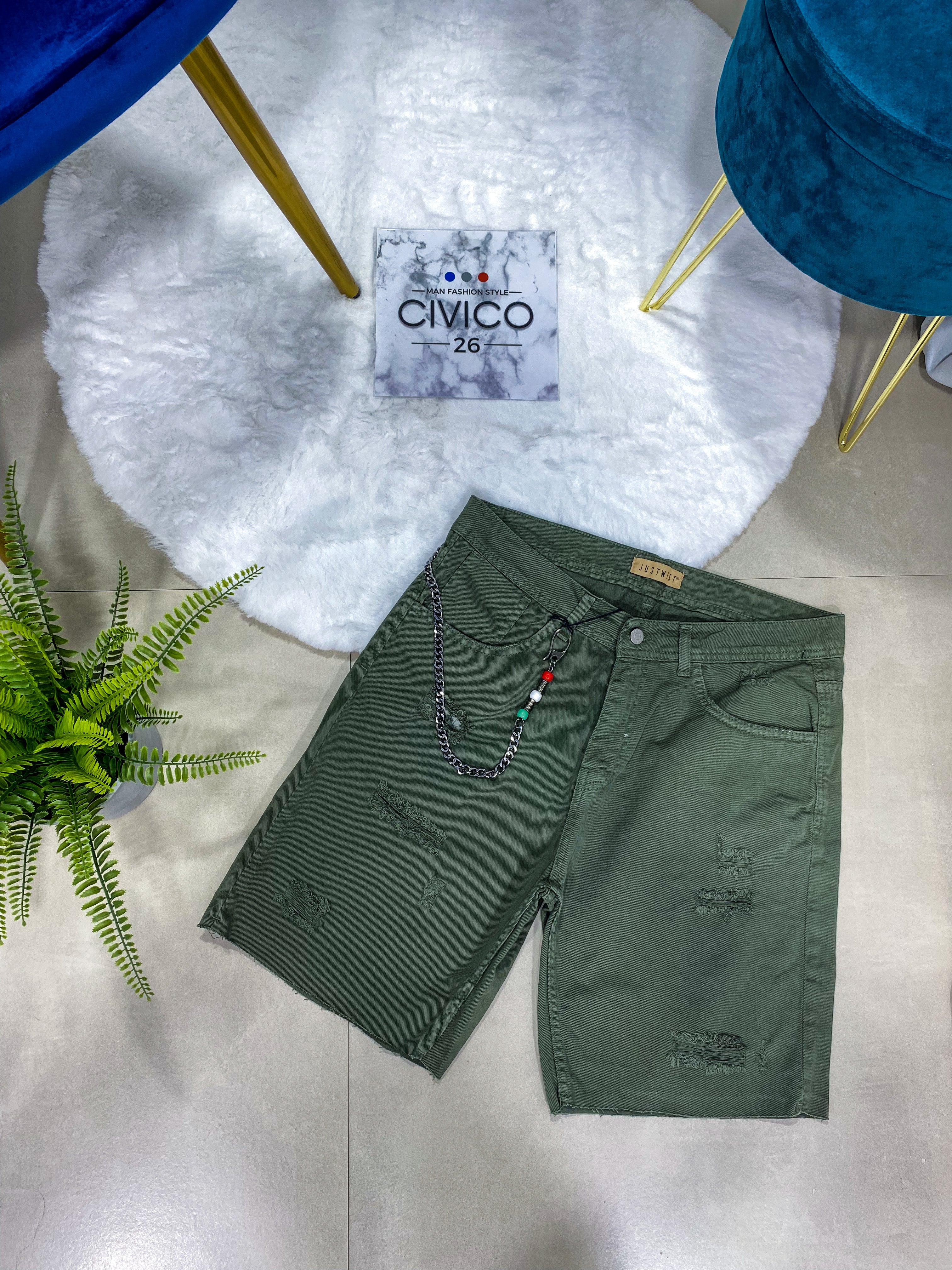 PANTALONCINI - FIRENZE col.VERDE MILITARE