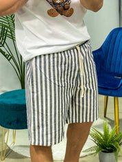 PANTALONCINI A STRISCE Z40 col.BLU