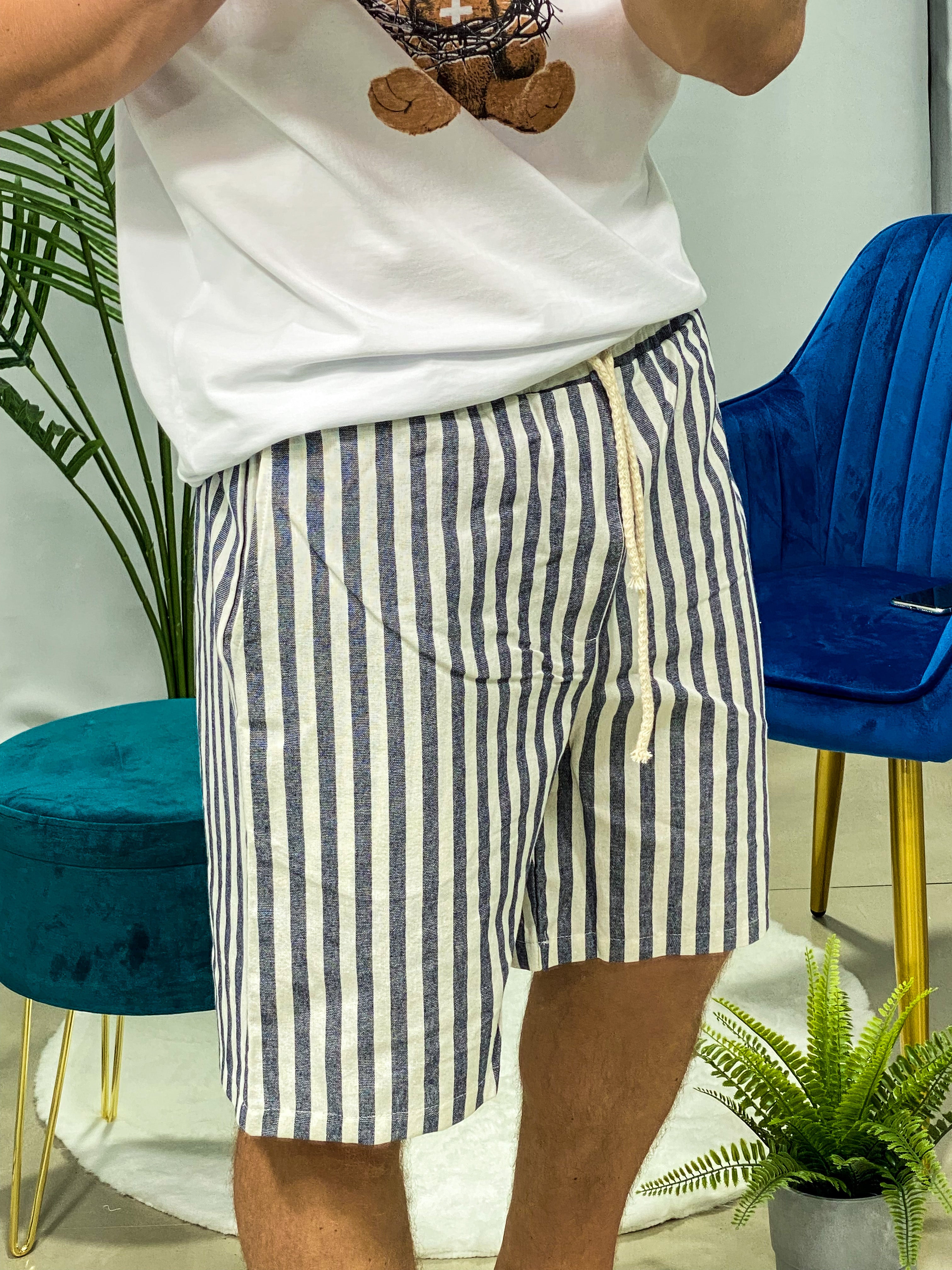 PANTALONCINI A STRISCE Z40 col.BLU
