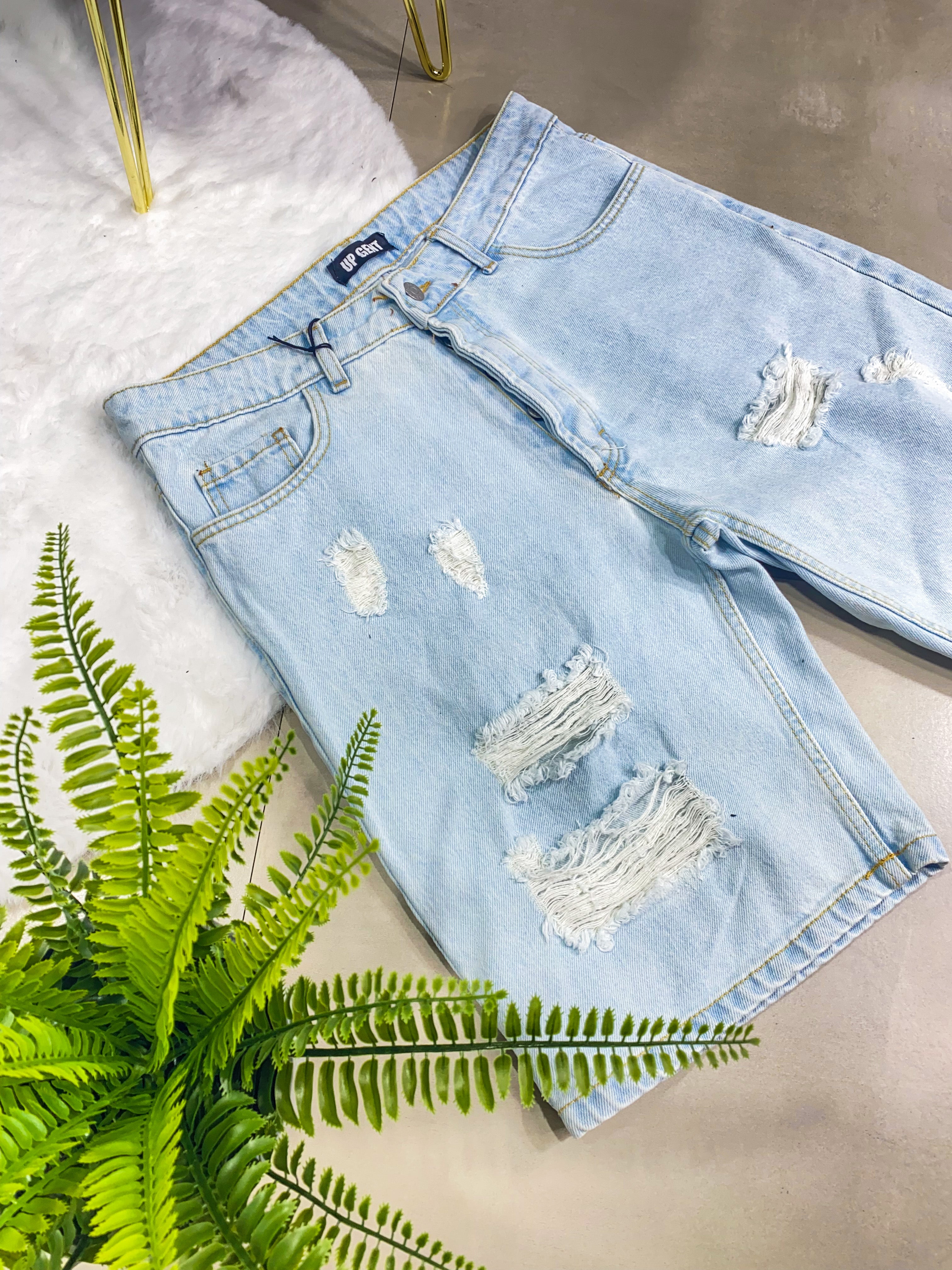BERMUDA BLUE RIPPED