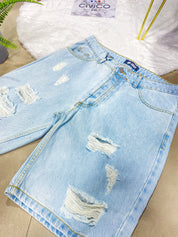 BERMUDA BLUE RIPPED