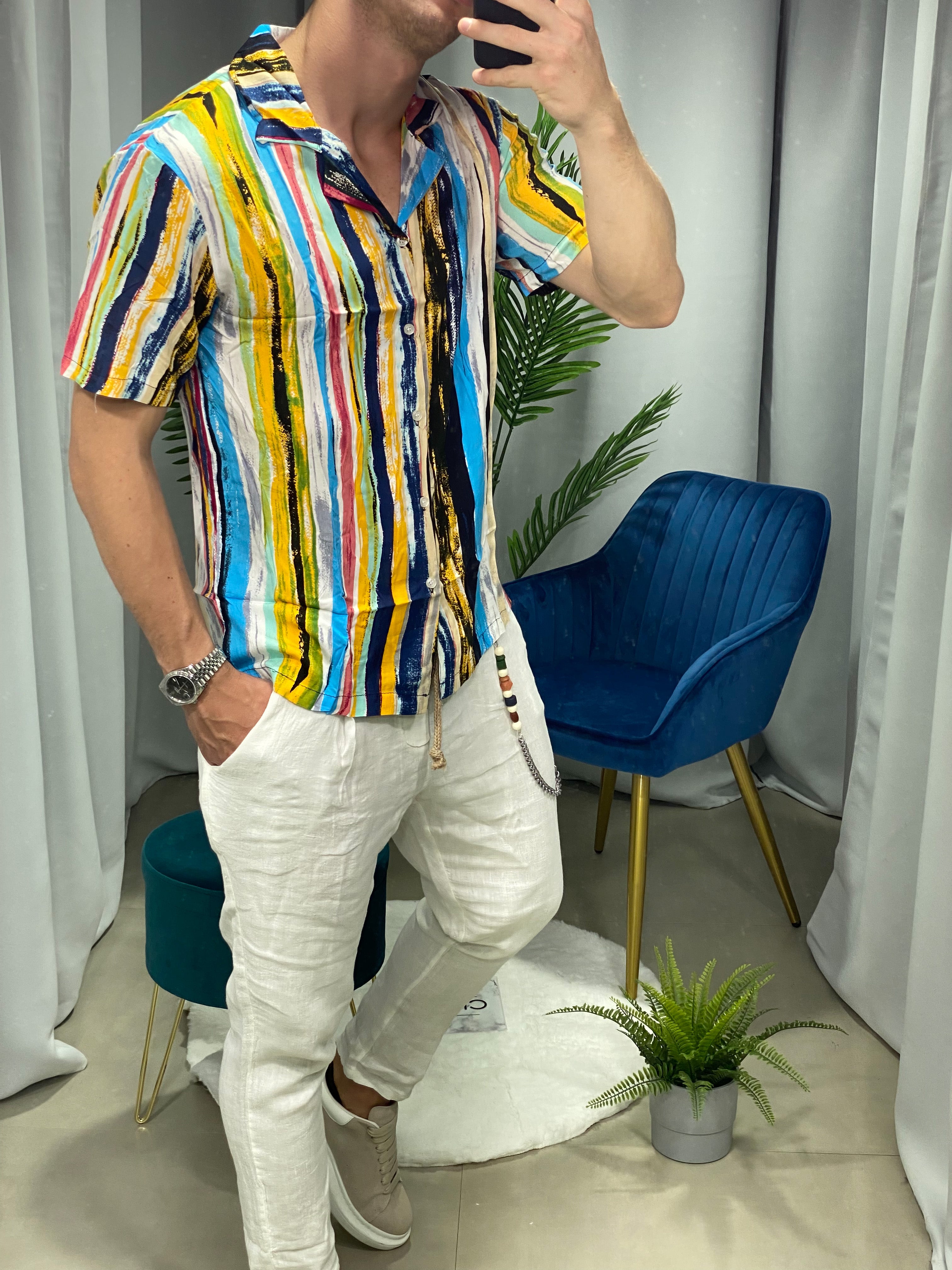 CAMICIA PAINT IN VISCOSA