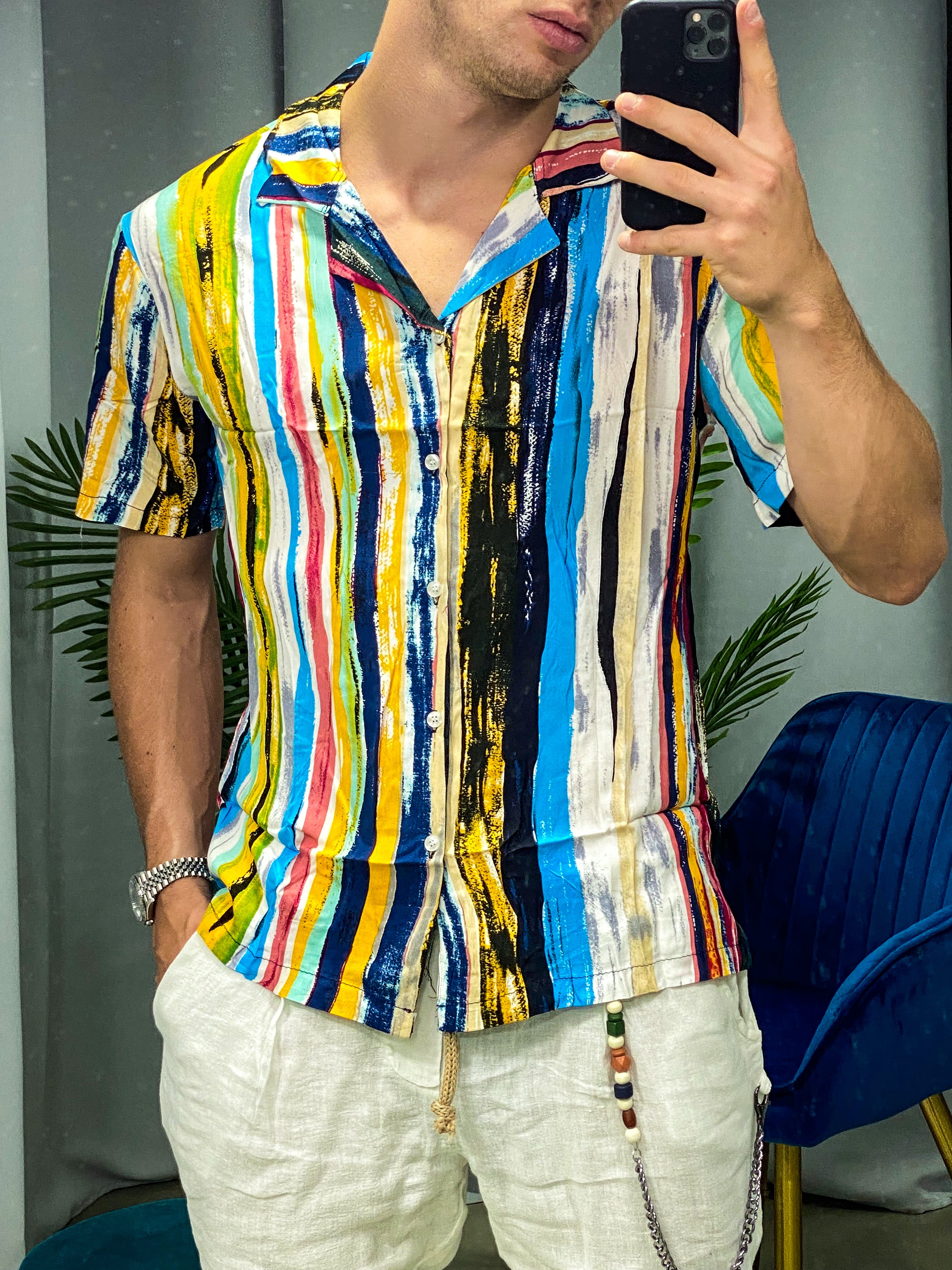 CAMICIA PAINT IN VISCOSA