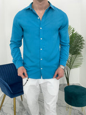CAMICIA BASIC IN VISCOSA col.OTTANIO