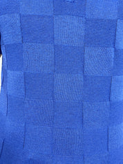 POLO IN FILO A QUADRI COL.BLU