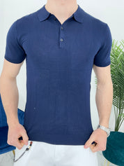 POLO IN FILO COL. BLU SCURO