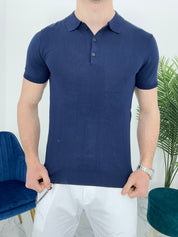 POLO IN FILO COL. BLU SCURO