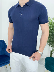 POLO IN FILO COL. BLU SCURO
