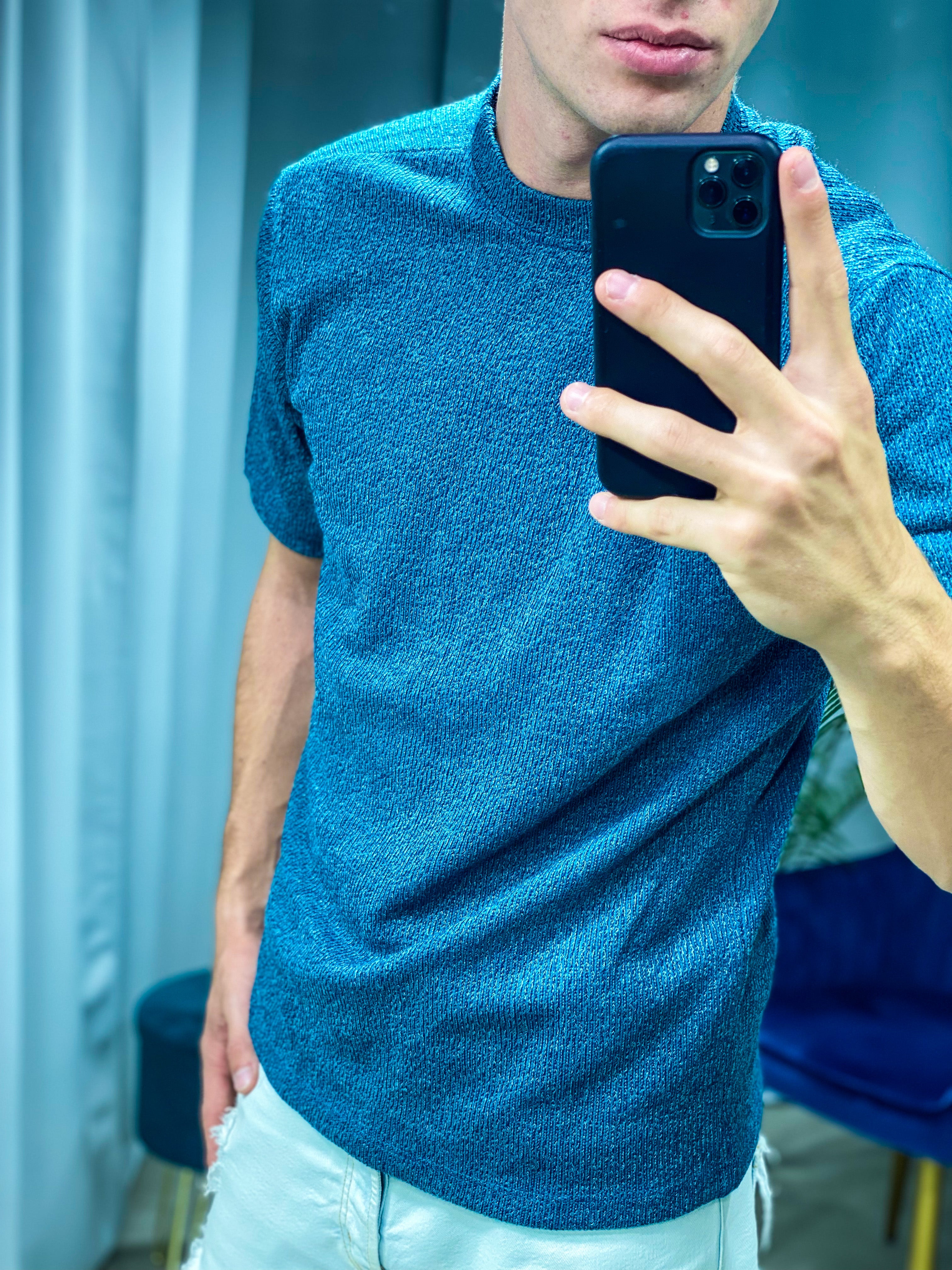 T-SHIRT COL.TURCHESE
