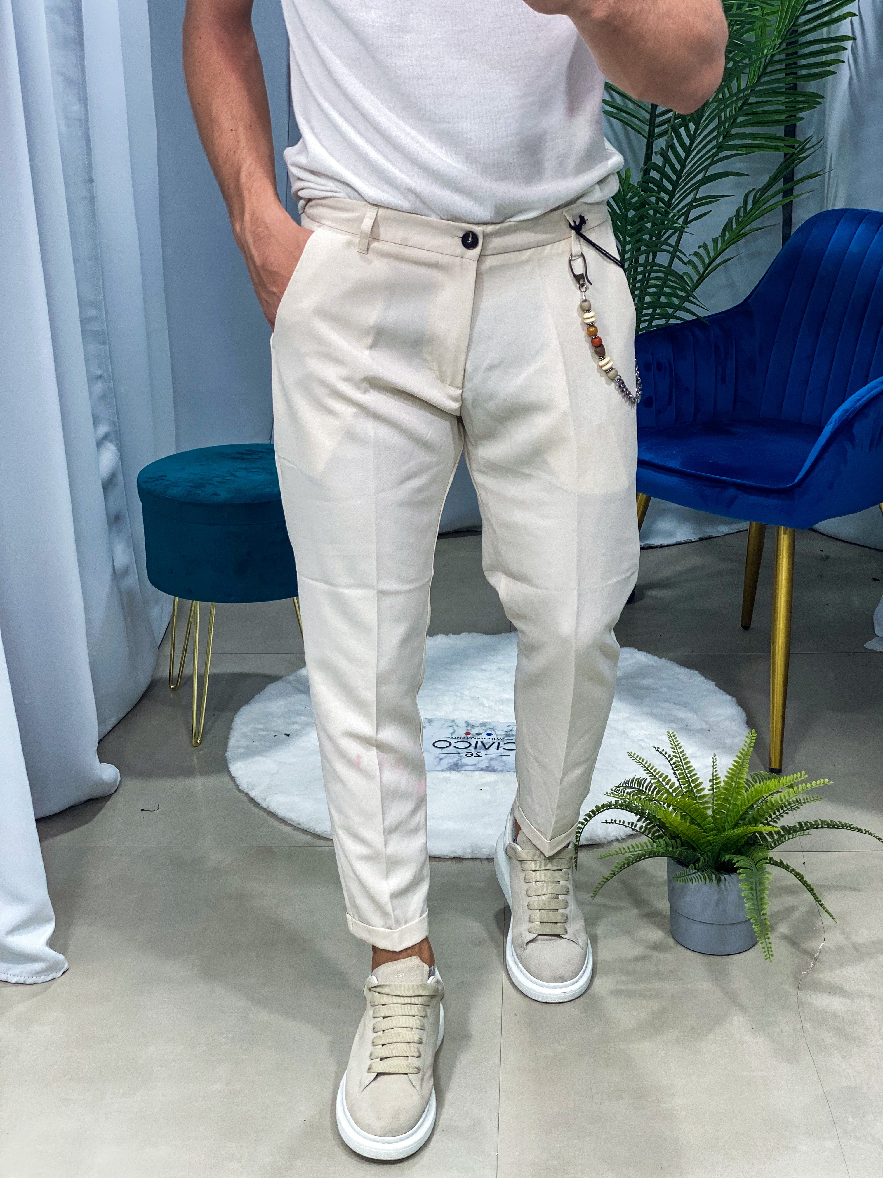 PANTALONI MONTECARLO col.BIANCO