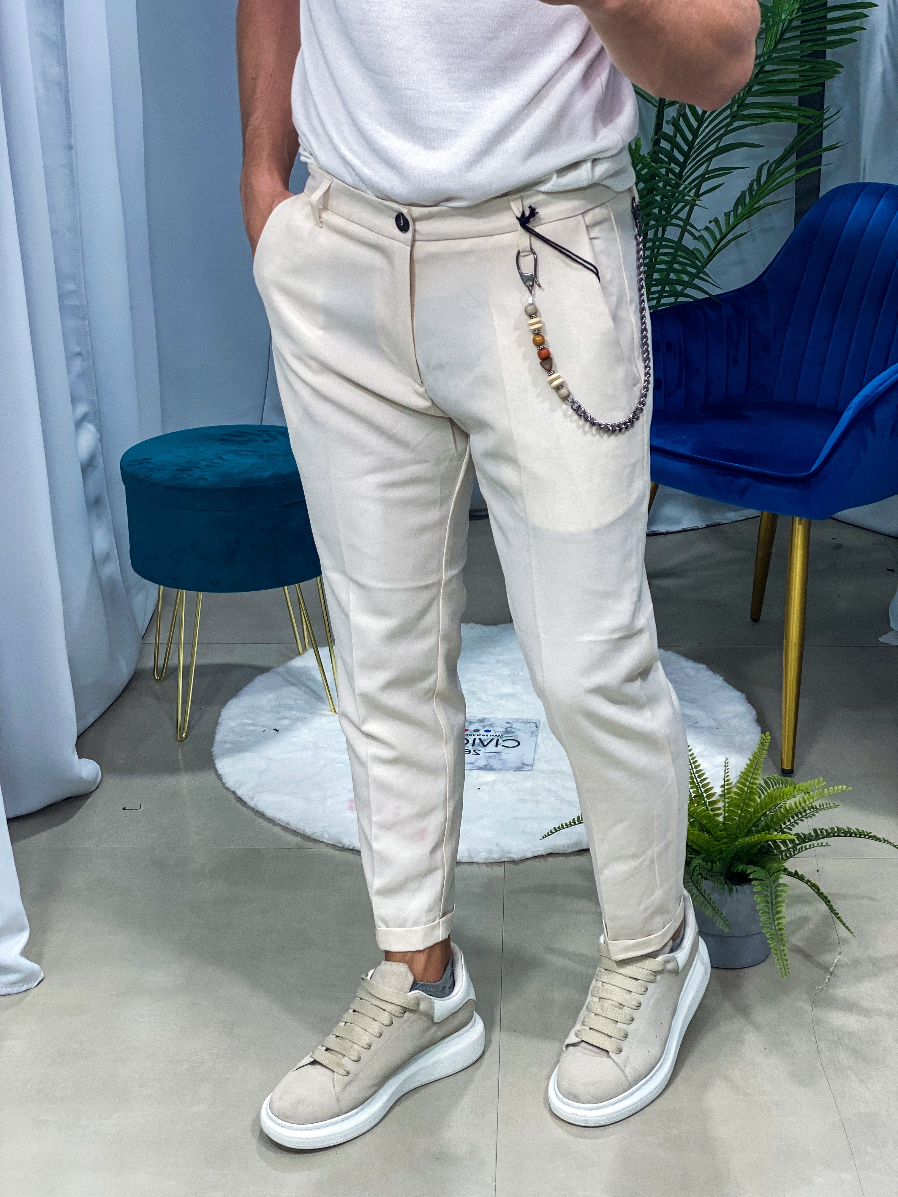 PANTALONI MONTECARLO col.BIANCO