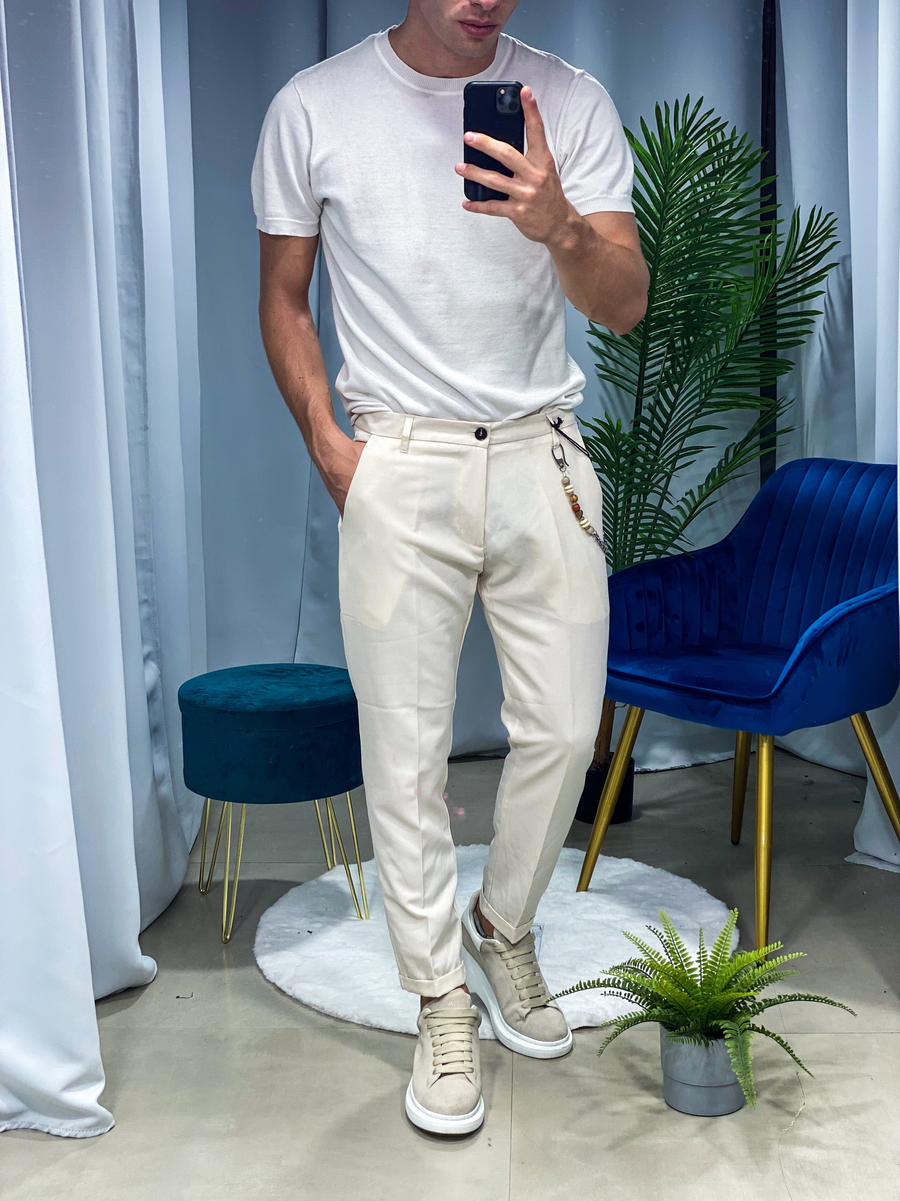 PANTALONI MONTECARLO col.BIANCO