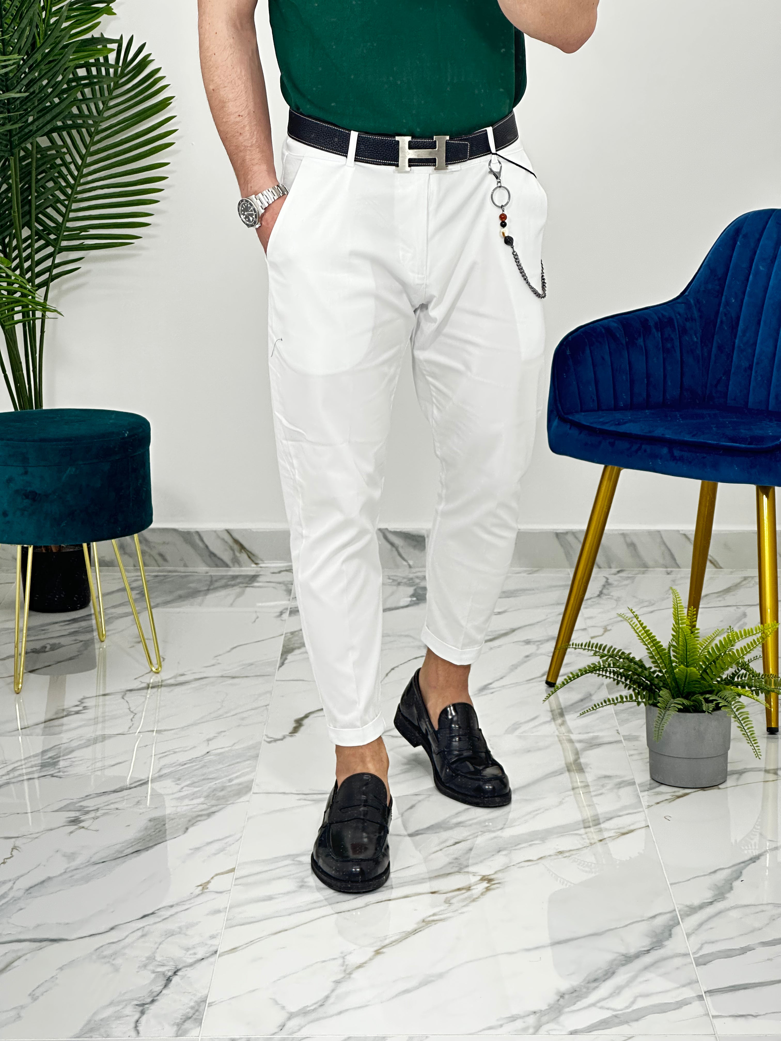 PANTALONI - CAPRI 22PU02 COL.BIANCO