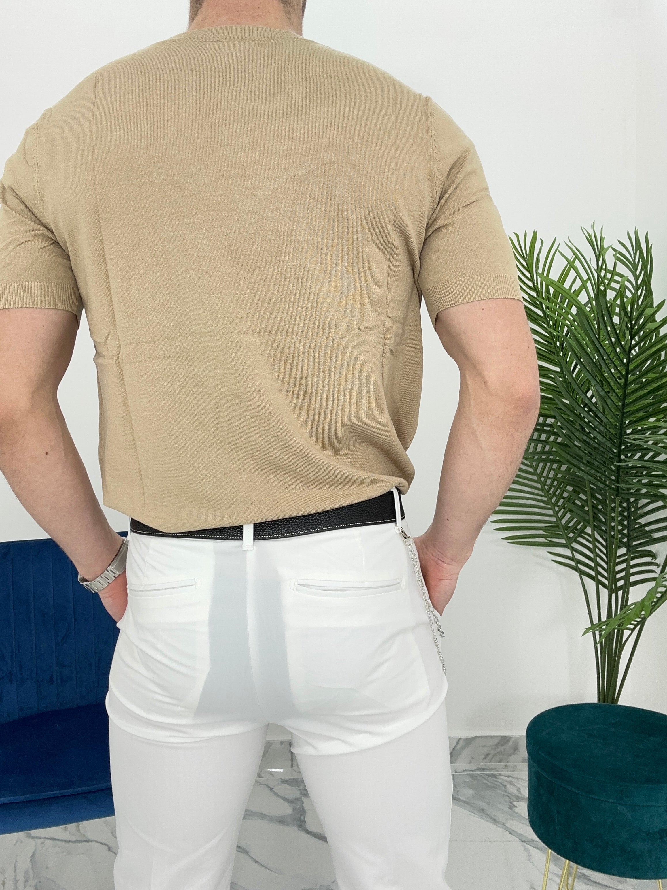 MAGLIA IN FILO COL.CAMMELLO