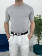 MAGLIA IN FILO COL.GRIGIO