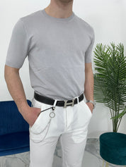 MAGLIA IN FILO COL.GRIGIO