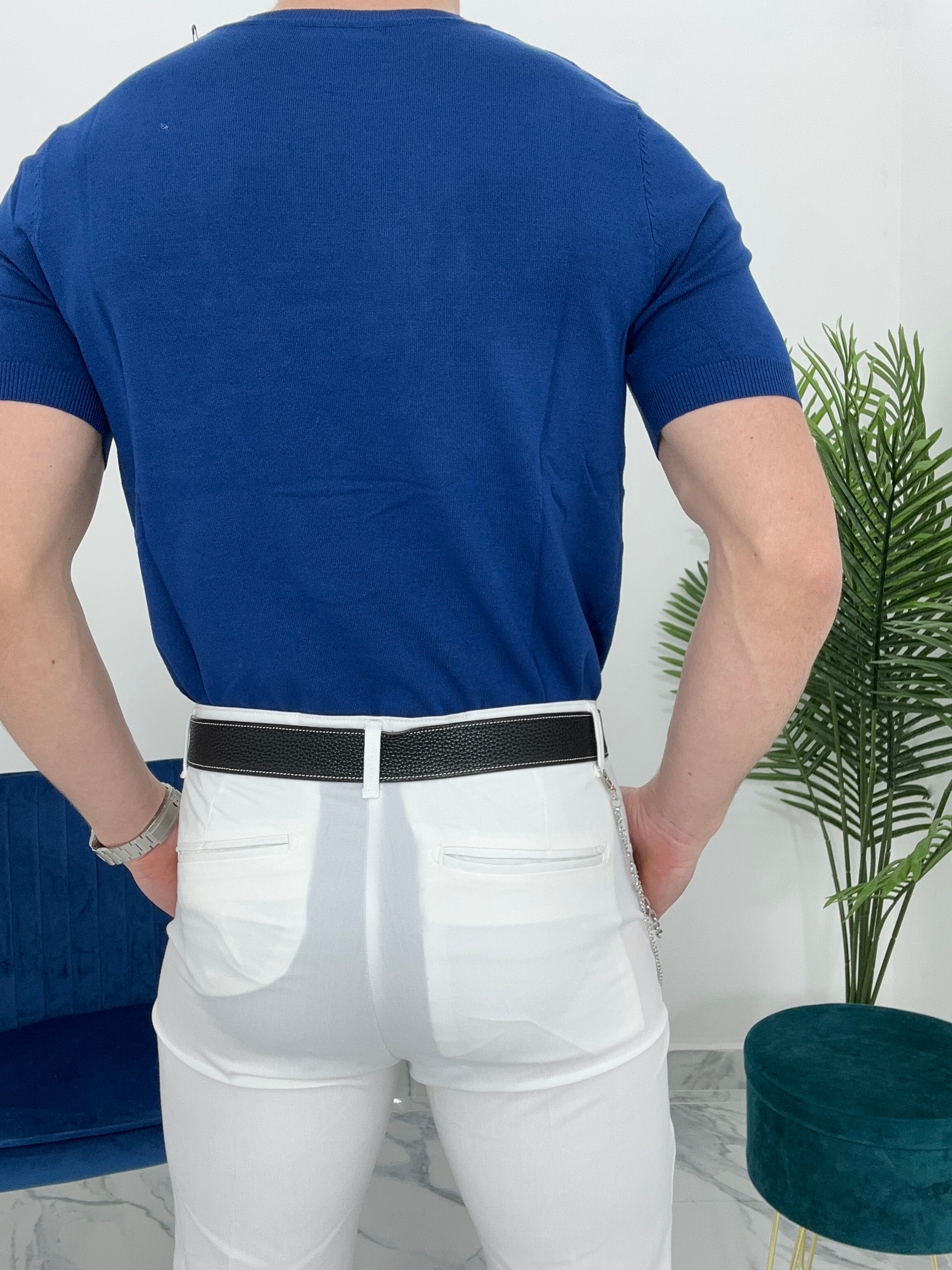 MAGLIA IN FILO COL.BLU SCURO
