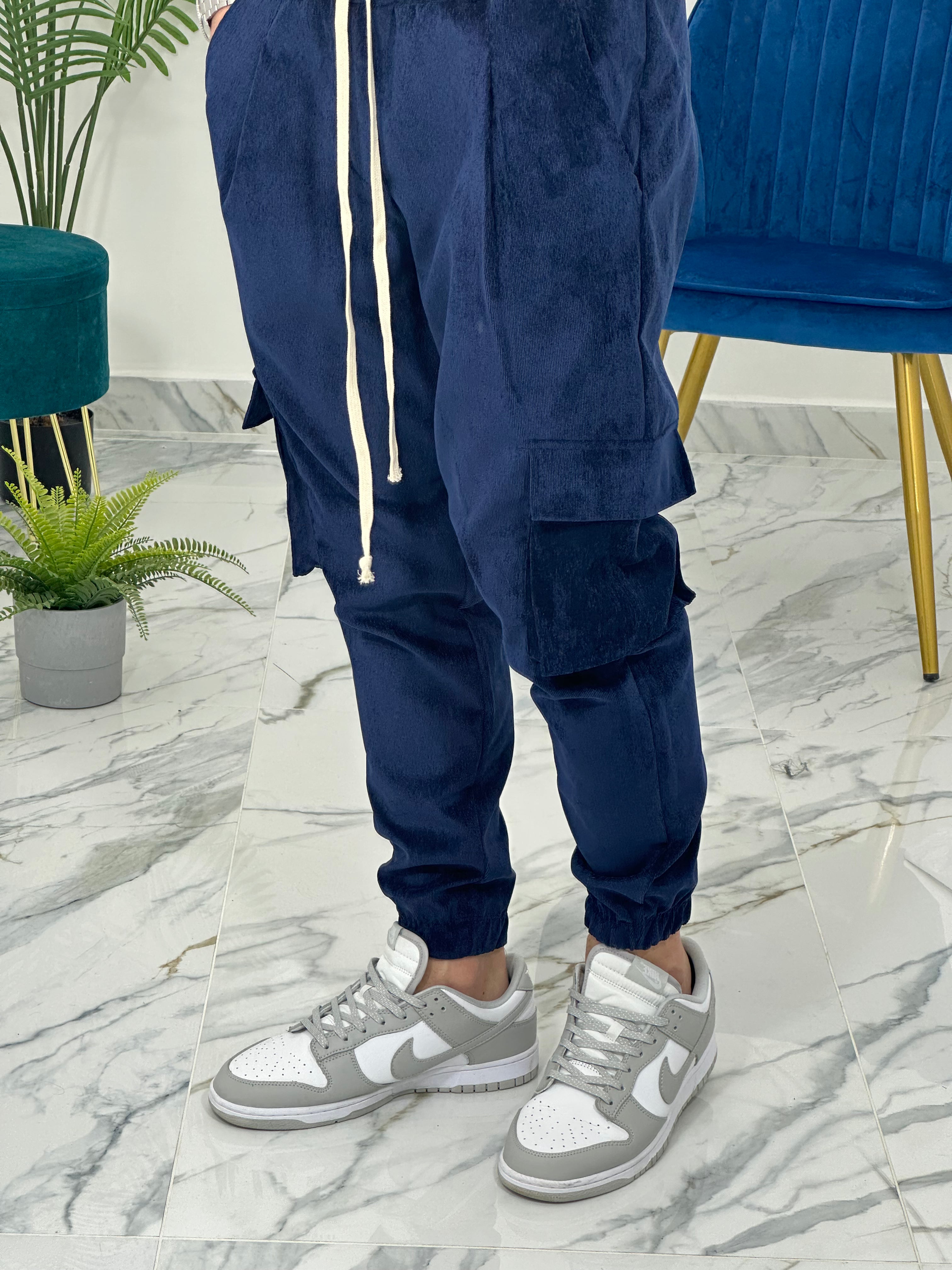 PANTALONE CARGO MILLERIGHE col.BLU