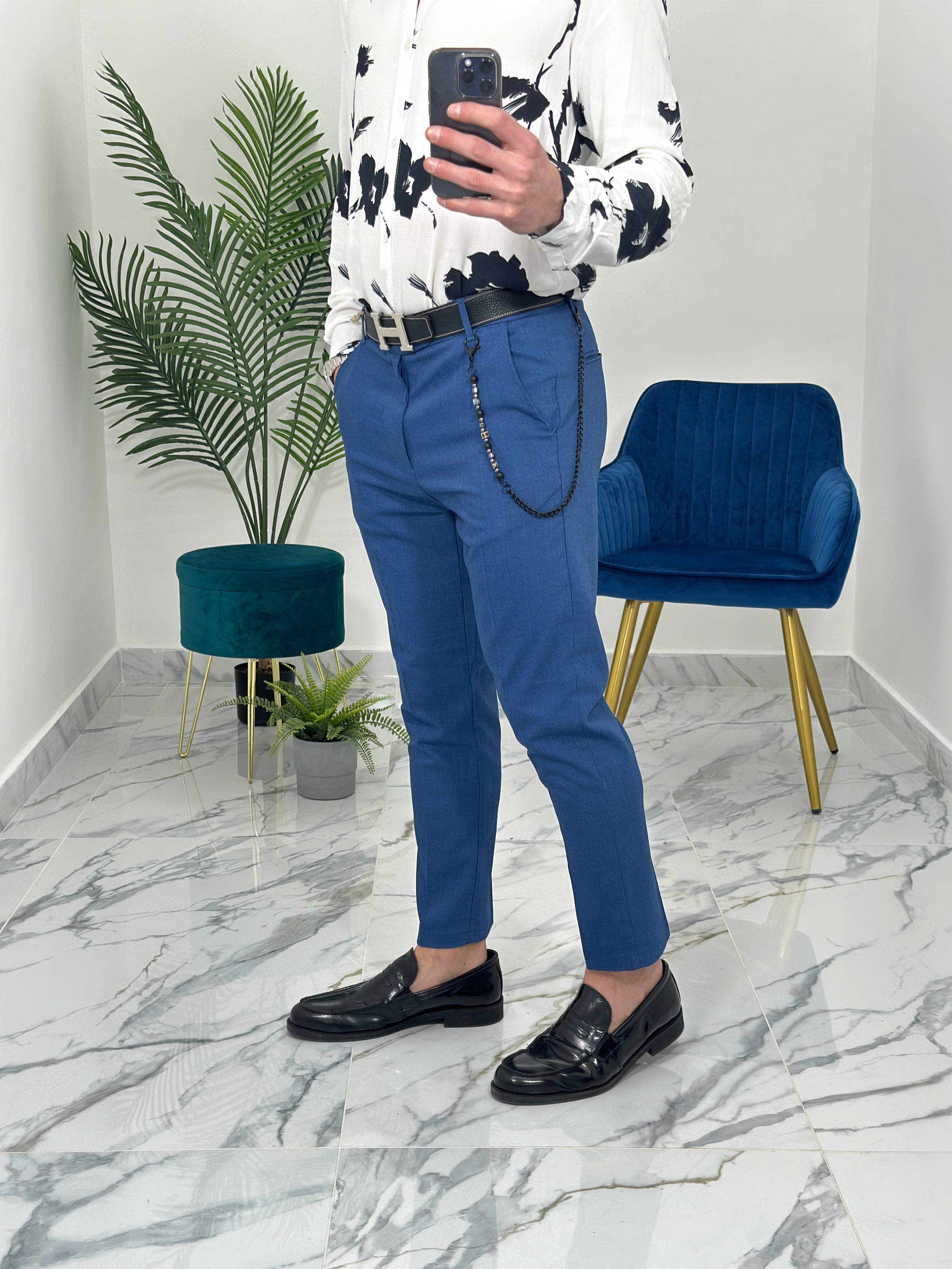 PANTALONI 22PU01 COL.BLU