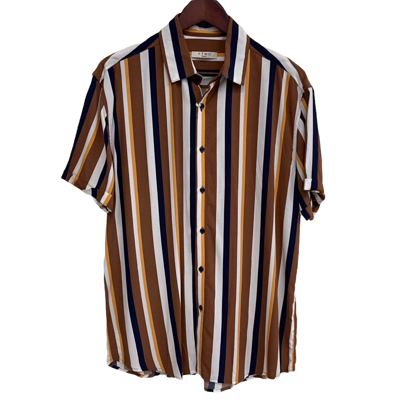 CAMICIA A STRISCE IN VISCOSA 013
